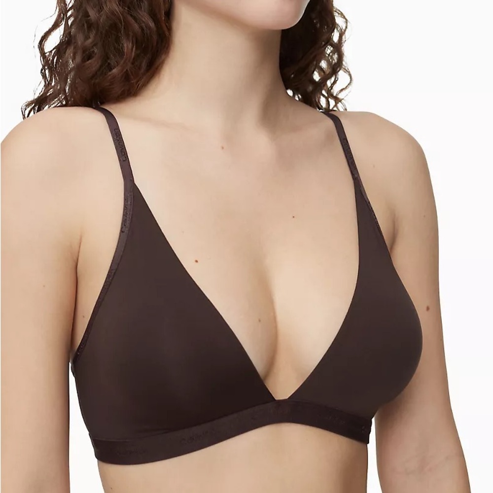 Calvin Klein Form to Body Natural Lightly Lined Triangle Bralette - NTW
